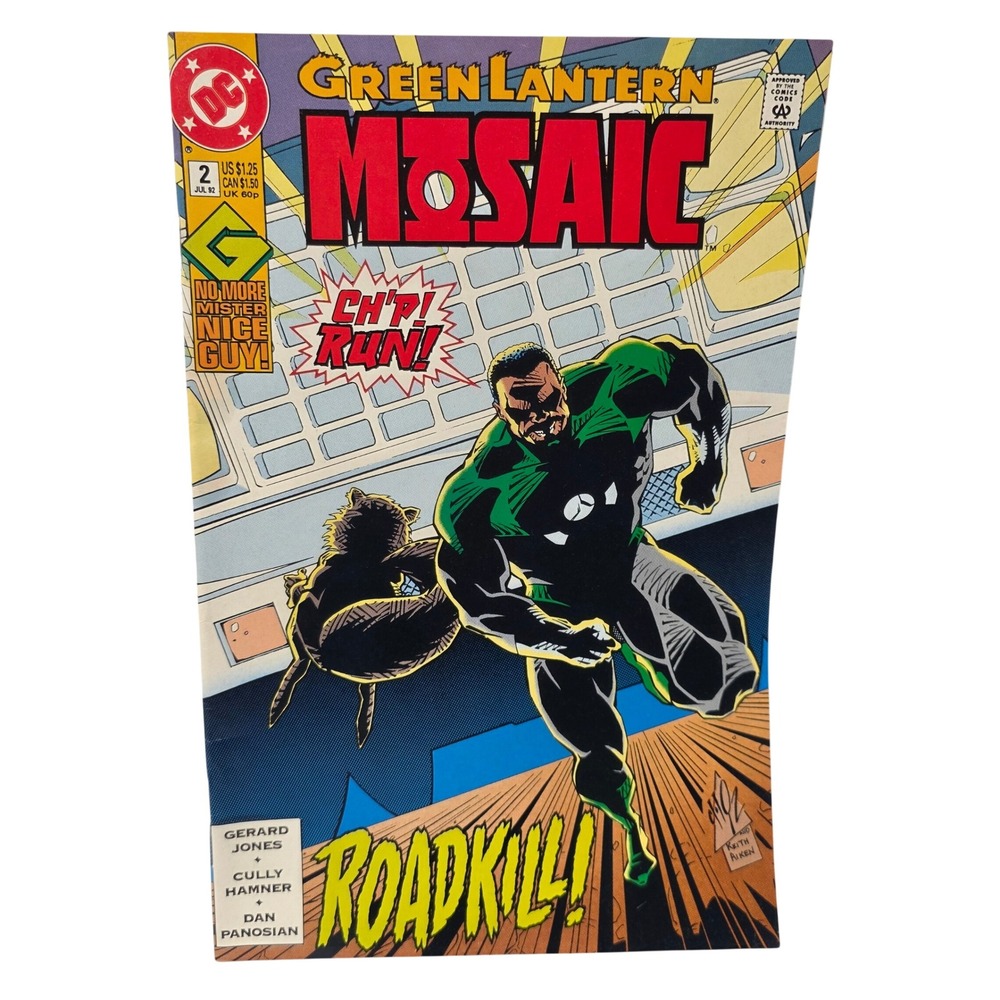 DC Comics Green Lantern Mosaic 2 July 1992 John Stewart Ch'p Roadkill KISS Ad